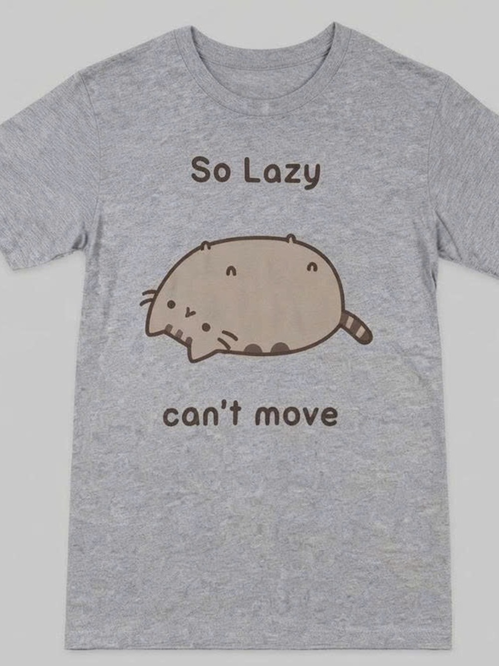 Grey 'So Lazy Can't Move' Graphic Tee